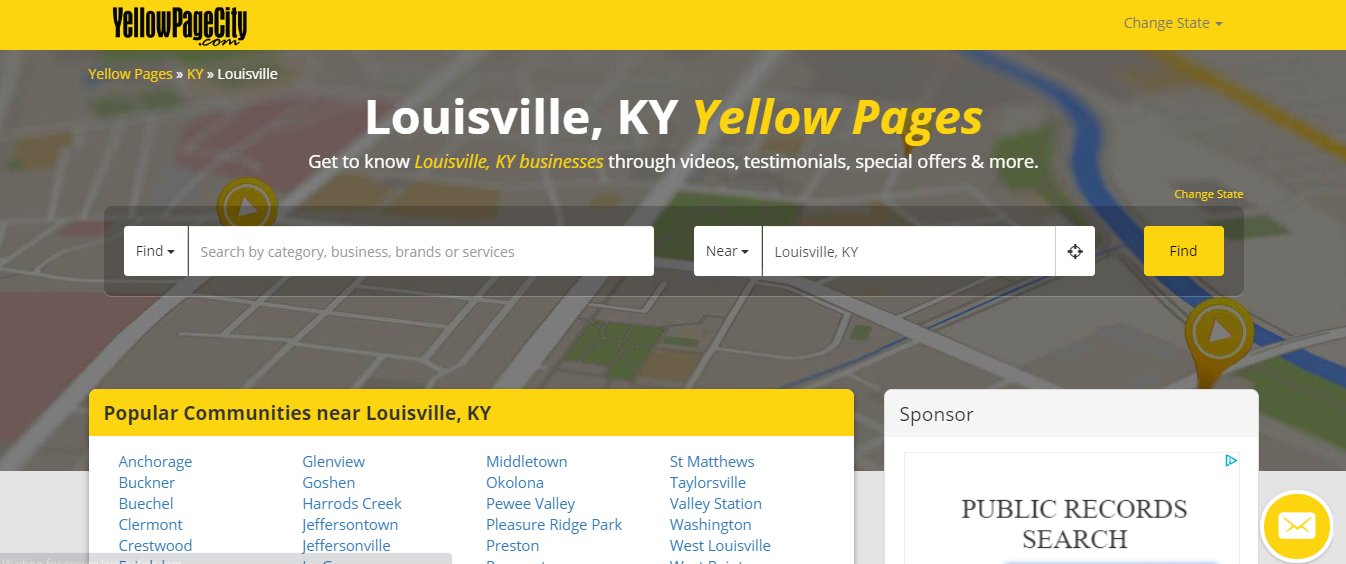 Yellow pages city