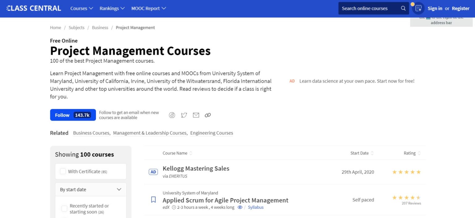 Best Project Management Courses Online (Free & Paid)