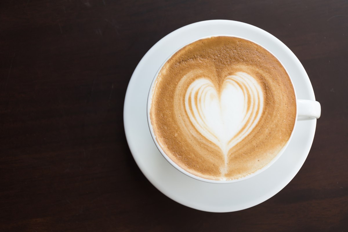 Heart in cappuccino