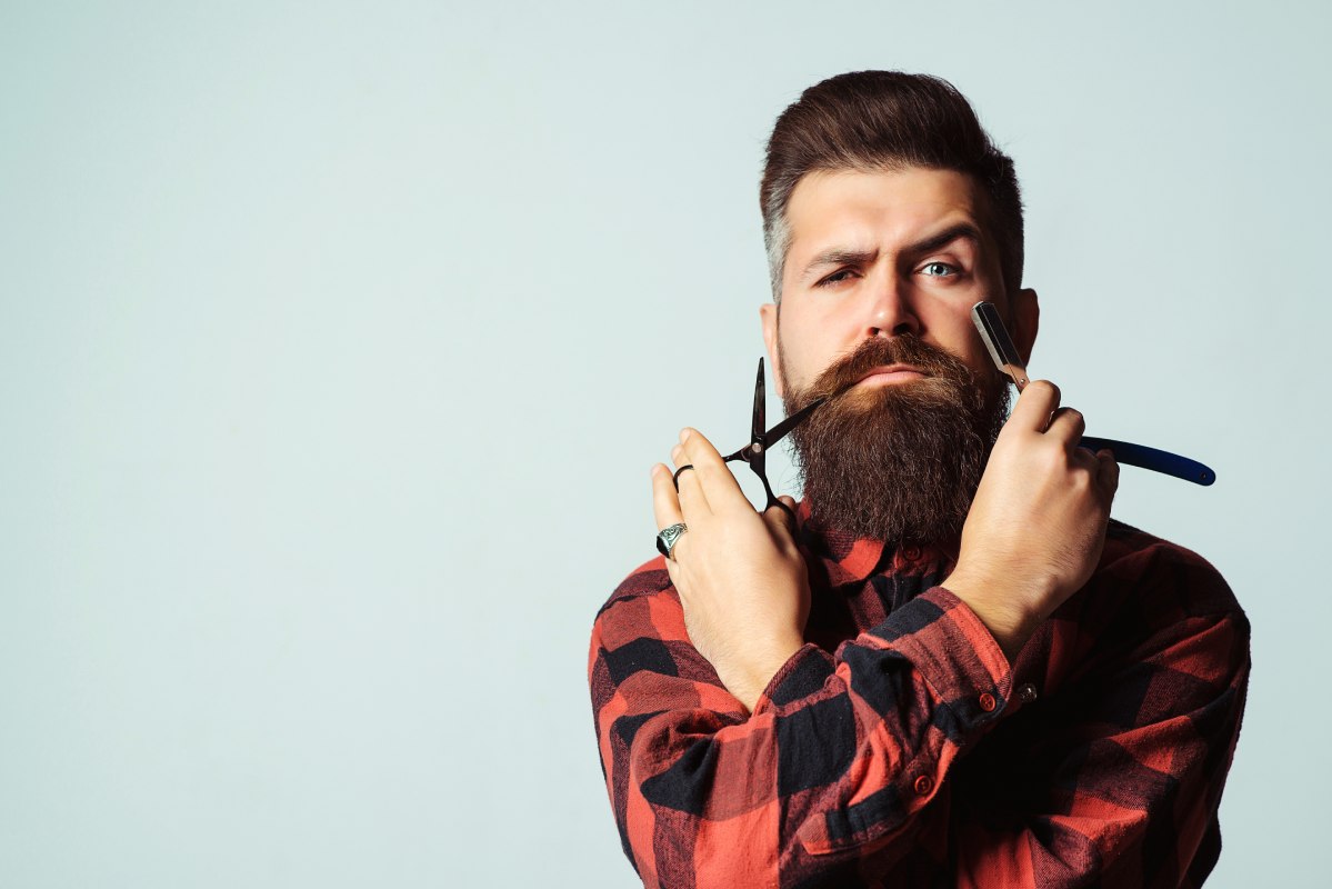 Man trimming himself