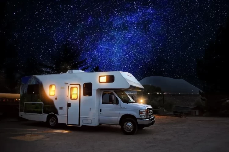 RV under the sky