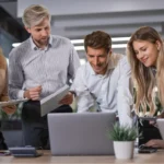 People discussing how to increase work pdoductivity at the office
