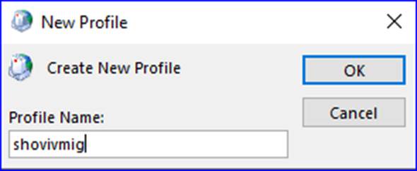 New Profile screenshot