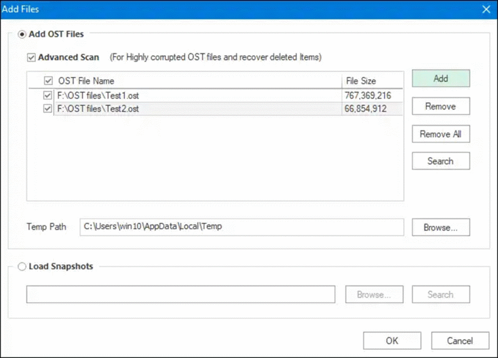 Add OST Files (screenshot)