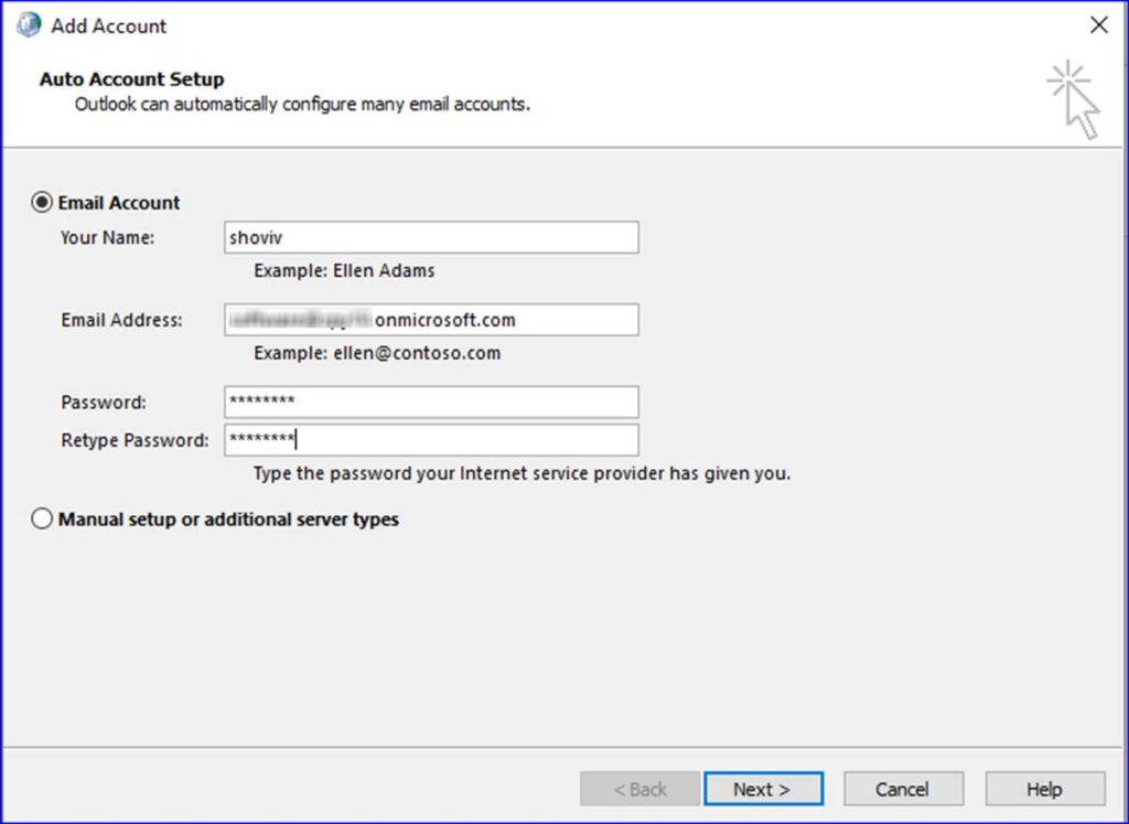 Add Account screenshot